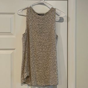 Lulus Distressed Cheetah Tank w/ open back Size: S